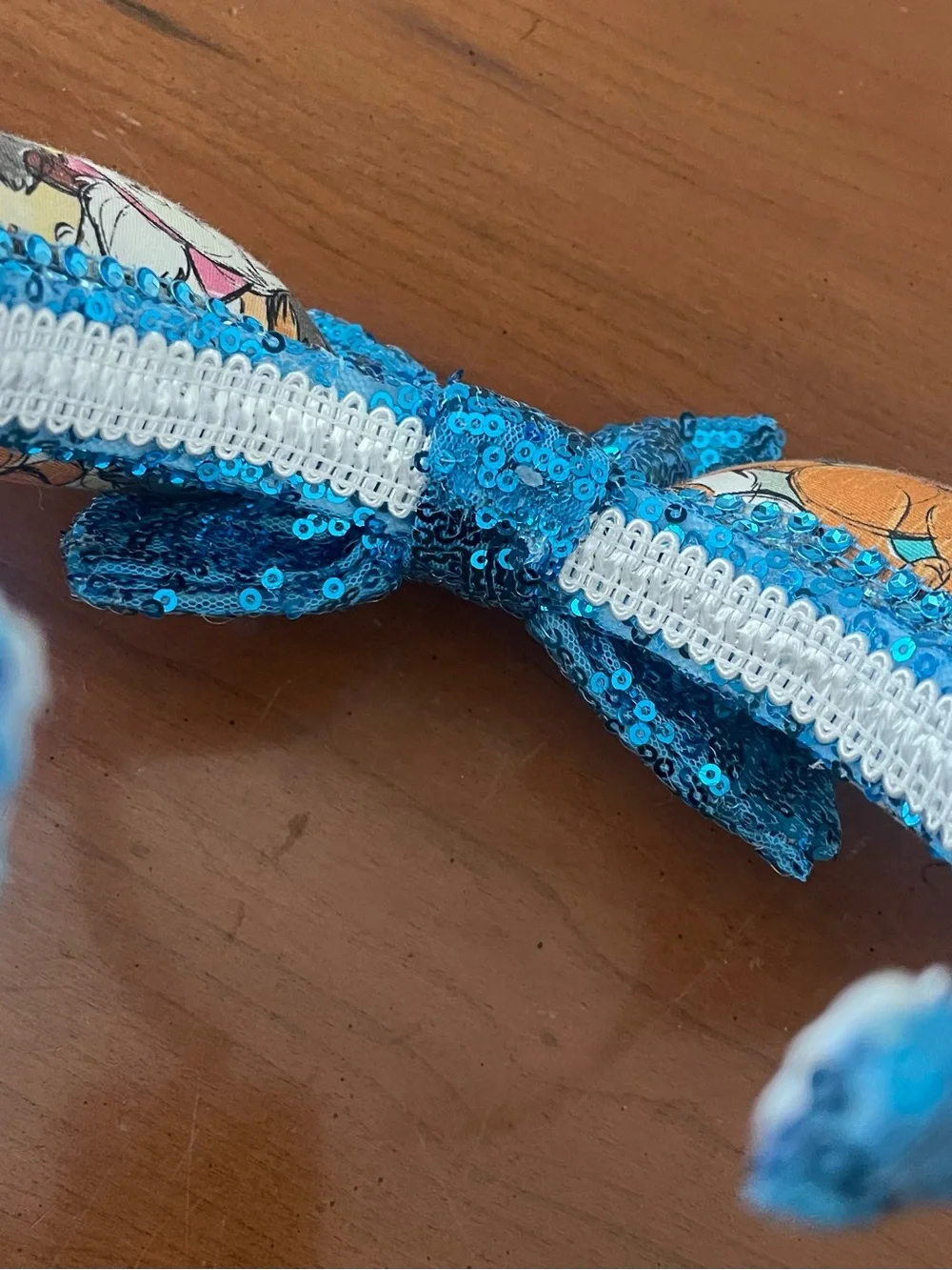 DISNEY INSPIRED Kids Sequin Bow Headband - Blue